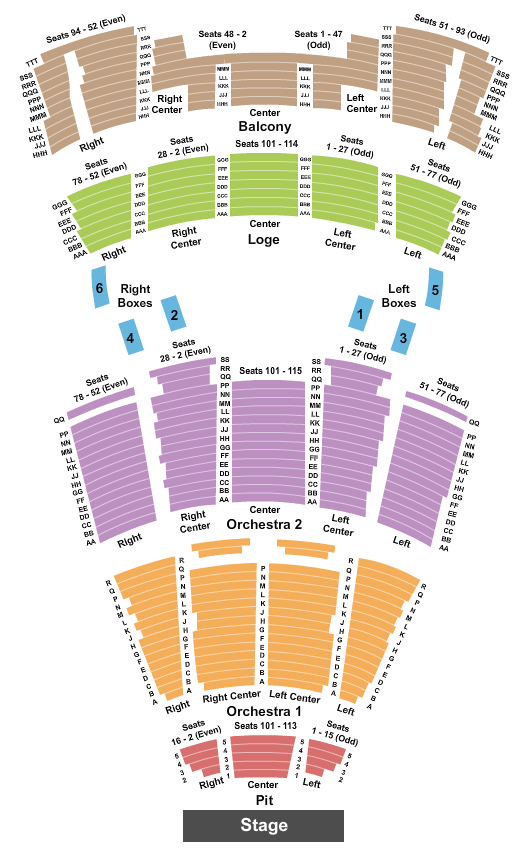 Moran Theater At Jacksonville Center for the Performing Arts MJ Seating Chart